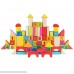 QZM Wooden Building Blocks Set 88 Blocks in 9 Colors and 7 Shapes for Number Wood Blocks Educational Toy Set 88-rainbown B079DWJDL6